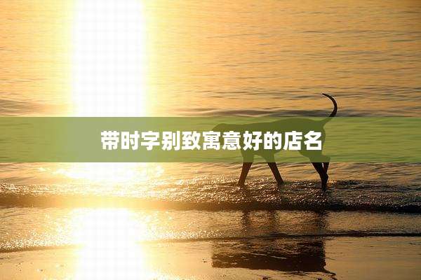 带时字别致寓意好的店名