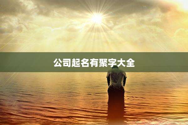 公司起名有聚字大全