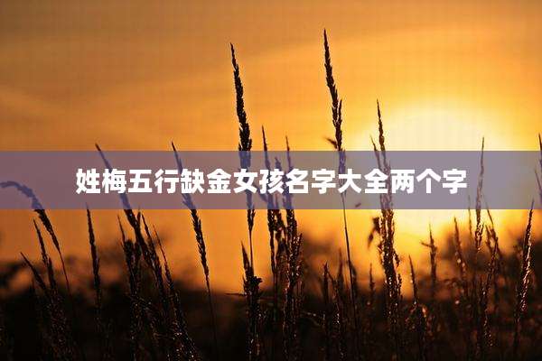 姓梅五行缺金女孩名字大全两个字