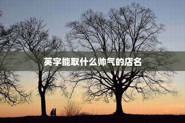 英字能取什么帅气的店名