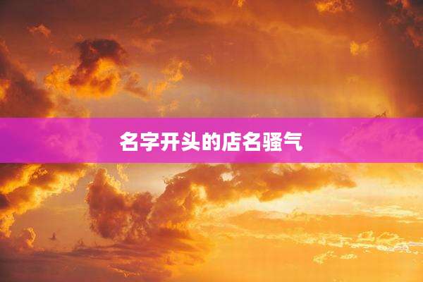 名字开头的店名骚气