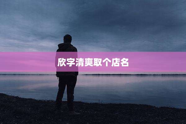 欣字清爽取个店名