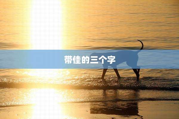 带佳的三个字