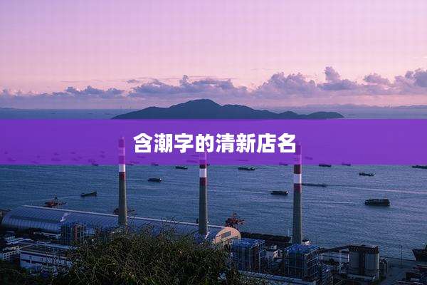 含潮字的清新店名