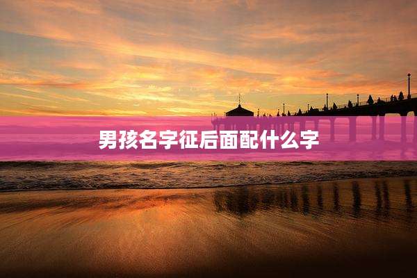 男孩名字征后面配什么字