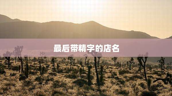 最后带精字的店名
