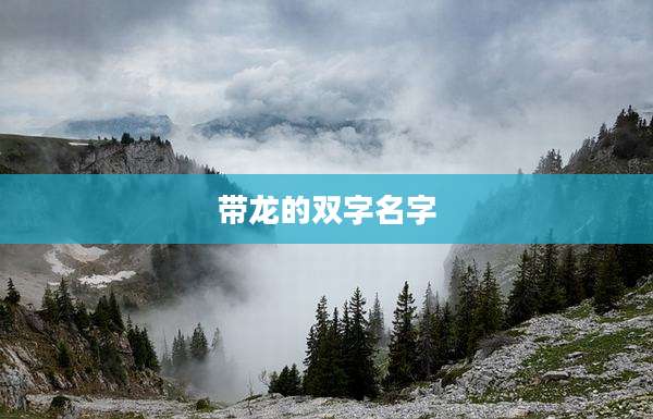 带龙的双字名字