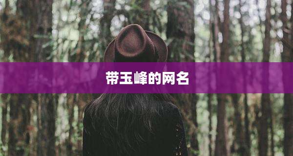 带玉峰的网名
