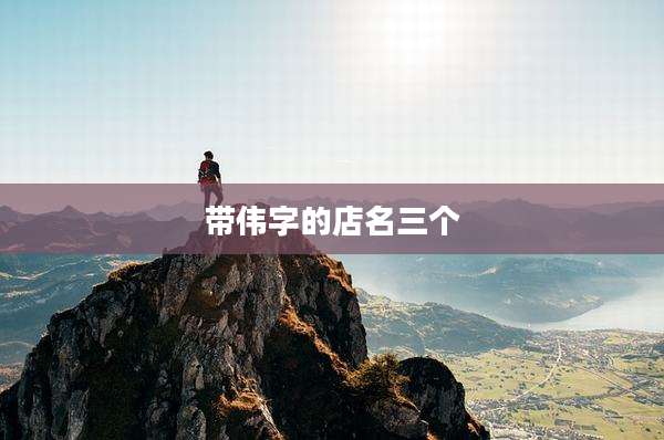 带伟字的店名三个