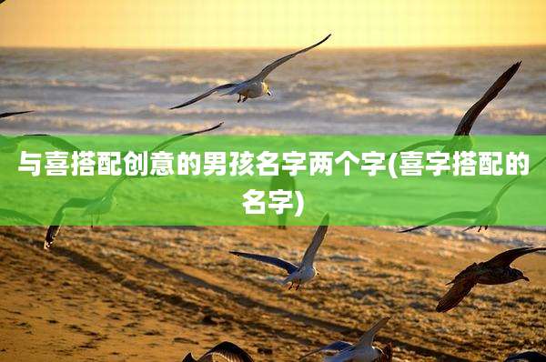 与喜搭配创意的男孩名字两个字(喜字搭配的名字)