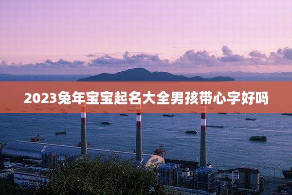 2023兔年宝宝起名大全男孩带心字好吗