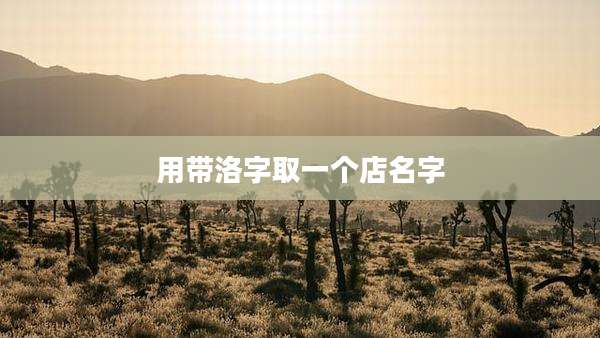 用带洛字取一个店名字