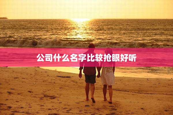 公司什么名字比较抢眼好听
