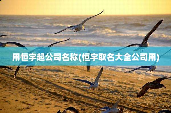 用恒字起公司名称(恒字取名大全公司用)