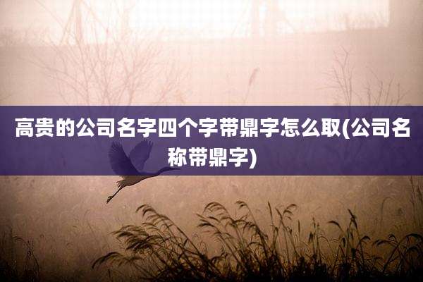 高贵的公司名字四个字带鼎字怎么取(公司名称带鼎字)