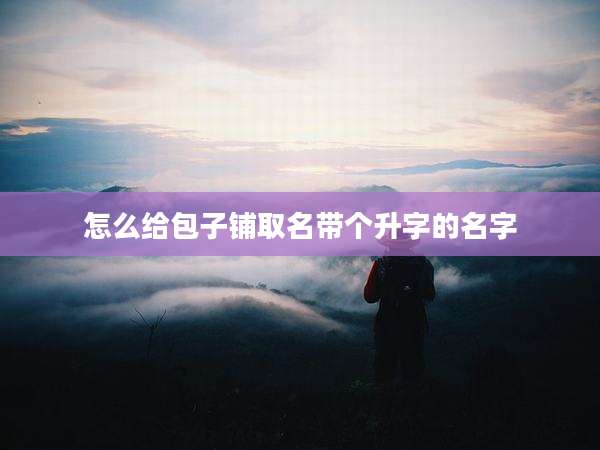 怎么给包子铺取名带个升字的名字