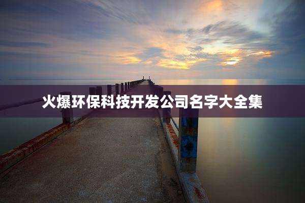 火爆环保科技开发公司名字大全集