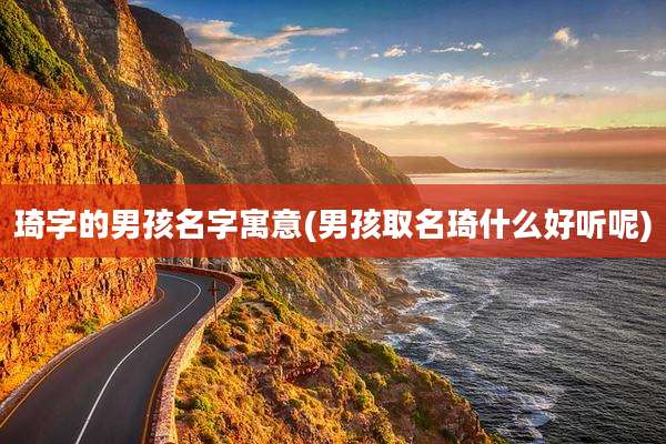 琦字的男孩名字寓意(男孩取名琦什么好听呢)