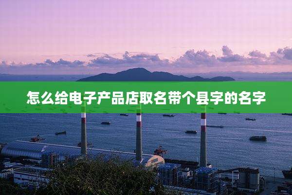 怎么给电子产品店取名带个县字的名字