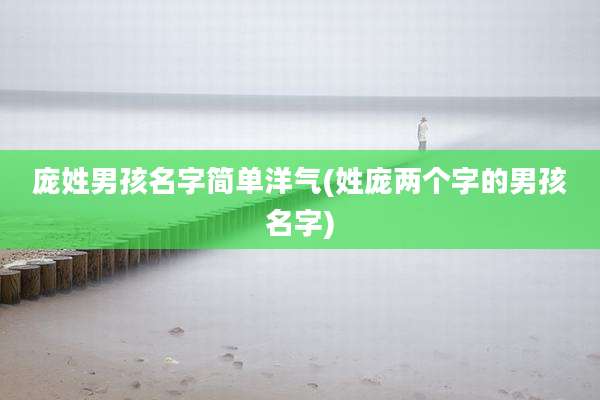 庞姓男孩名字简单洋气(姓庞两个字的男孩名字)