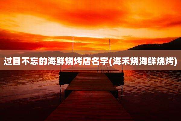 过目不忘的海鲜烧烤店名字(海禾烧海鲜烧烤)