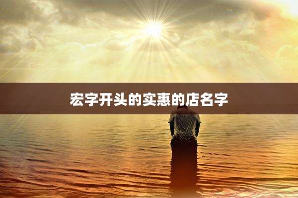 宏字开头的实惠的店名字