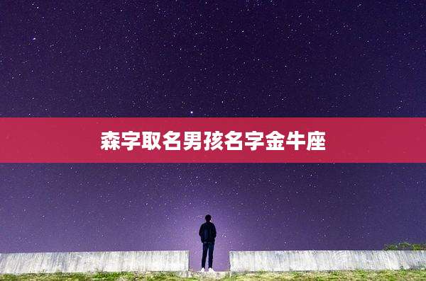 森字取名男孩名字金牛座