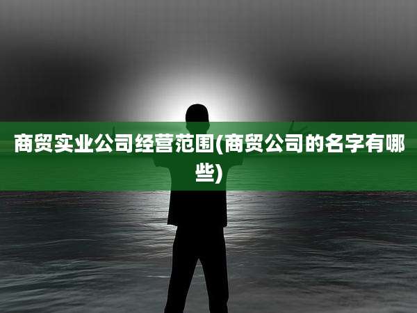 商贸实业公司经营范围(商贸公司的名字有哪些)