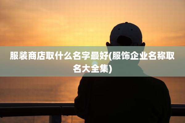 服装商店取什么名字最好(服饰企业名称取名大全集)