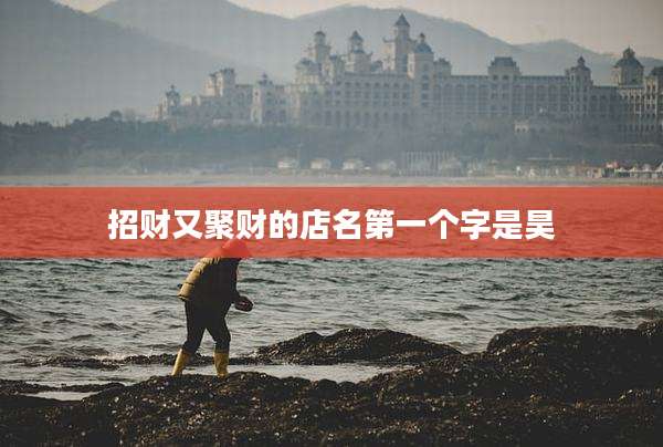 招财又聚财的店名第一个字是昊