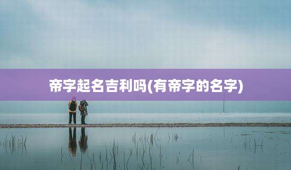 帝字起名吉利吗(有帝字的名字)