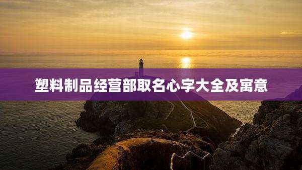 塑料制品经营部取名心字大全及寓意