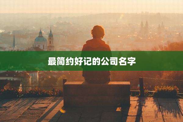 最简约好记的公司名字