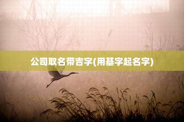 公司取名带吉字(用基字起名字)