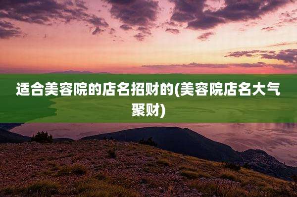 适合美容院的店名招财的(美容院店名大气聚财)