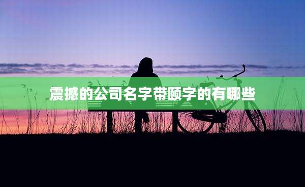 震撼的公司名字带颐字的有哪些