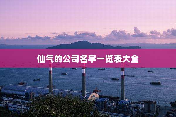 仙气的公司名字一览表大全