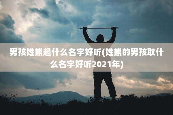 男孩姓熊起什么名字好听(姓熊的男孩取什么名字好听2021年)