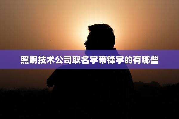 照明技术公司取名字带锋字的有哪些
