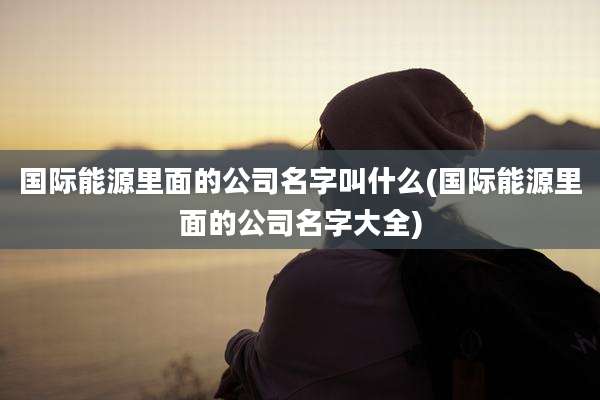 国际能源里面的公司名字叫什么(国际能源里面的公司名字大全)