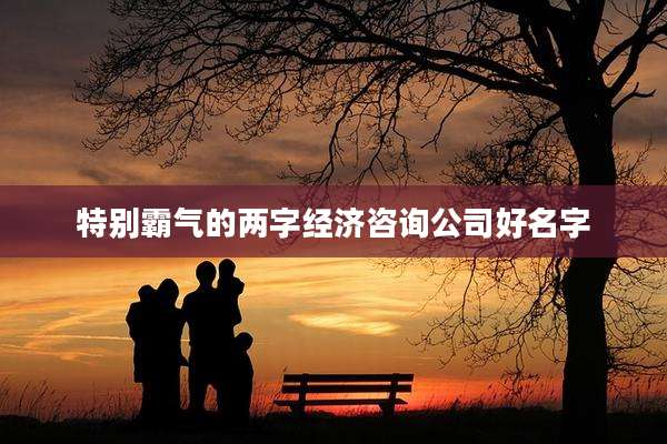 特别霸气的两字经济咨询公司好名字