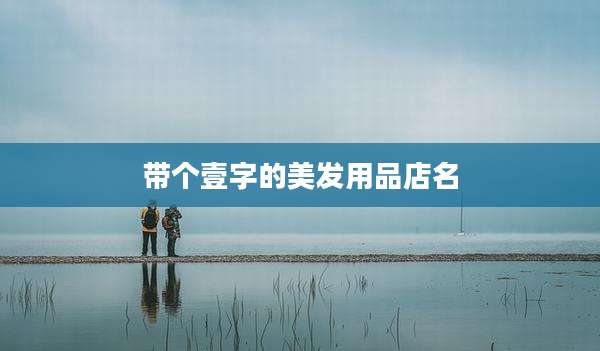 带个壹字的美发用品店名