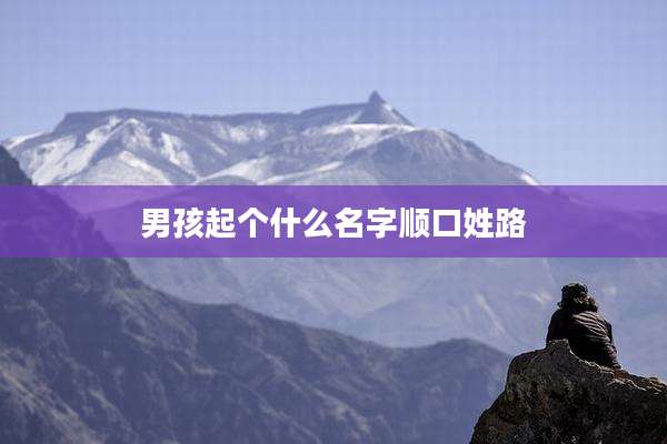 男孩起个什么名字顺口姓路