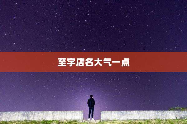 至字店名大气一点