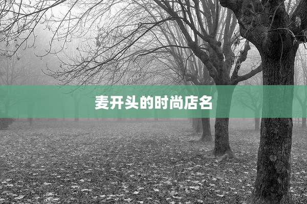 麦开头的时尚店名
