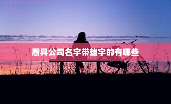厨具公司名字带雄字的有哪些