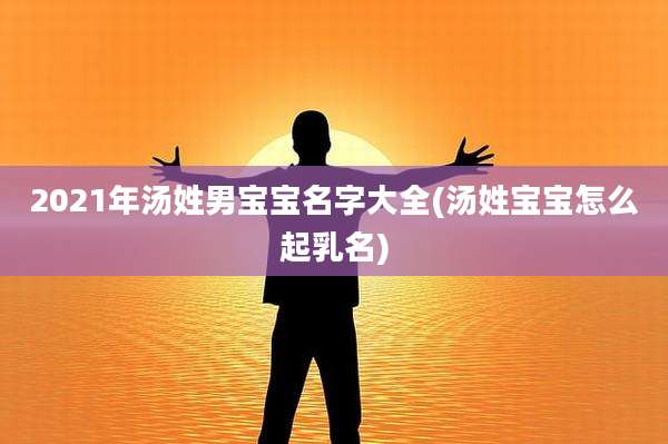 2021年汤姓男宝宝名字大全(汤姓宝宝怎么起乳名)