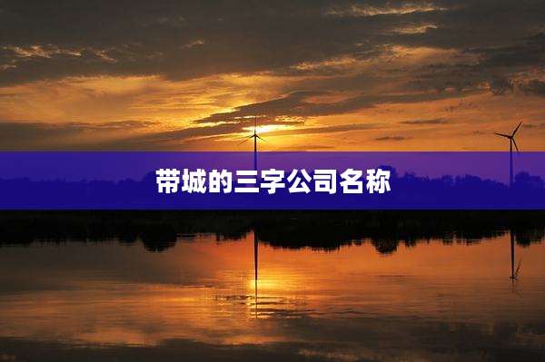 带城的三字公司名称