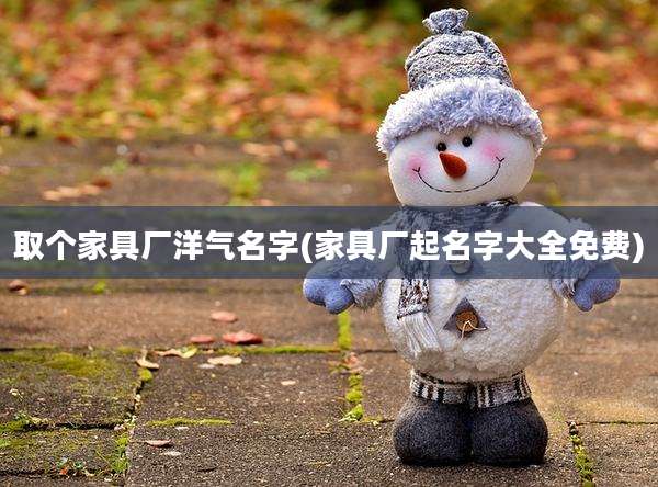 取个家具厂洋气名字(家具厂起名字大全免费)