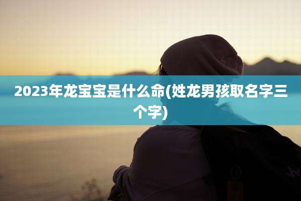 2023年龙宝宝是什么命(姓龙男孩取名字三个字)